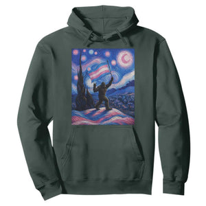 Bigfoot Starry Night Trans Rights Hoodie Sasquatch LGBTQ Pride