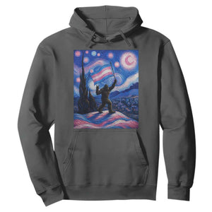 Bigfoot Starry Night Trans Rights Hoodie Sasquatch LGBTQ Pride