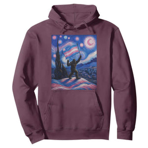Bigfoot Starry Night Trans Rights Hoodie Sasquatch LGBTQ Pride