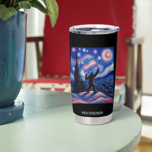 Bigfoot Starry Night Trans Rights Tumbler Cup Sasquatch LGBTQ Pride TS12 Print Your Wear