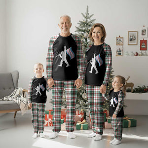 Bigfoot Rock On Trans Pride Flag Plaid Pajama Set Sasquatch LGBTQ Ally TS12 Christmas Plaid Print Your Wear