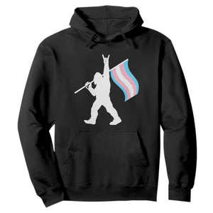 Bigfoot Rock On Trans Pride Flag Hoodie Sasquatch LGBTQ Ally TS12 Black Print Your Wear