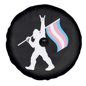 Bigfoot Rock On Trans Pride Flag Spare Tire Cover Sasquatch LGBTQ Ally TS12 Print Your Wear