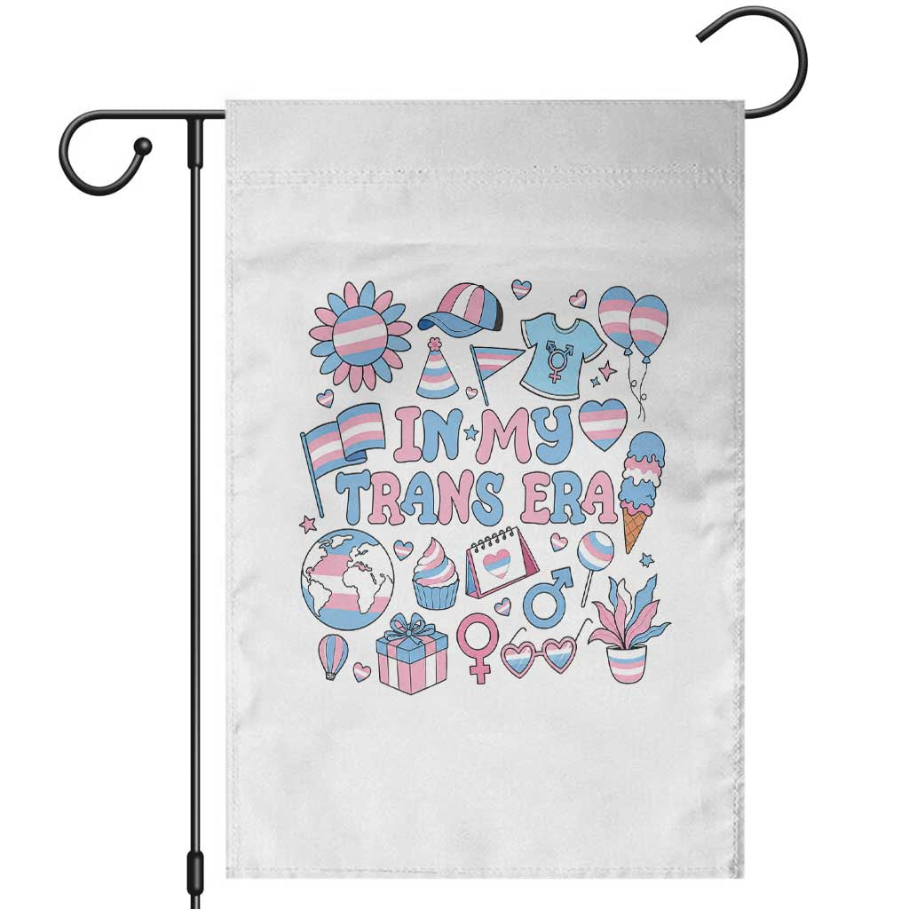Transgender Pride In My Trans Era Garden Flag Proud Ally Support Graphic TS12 White Print Your Wear