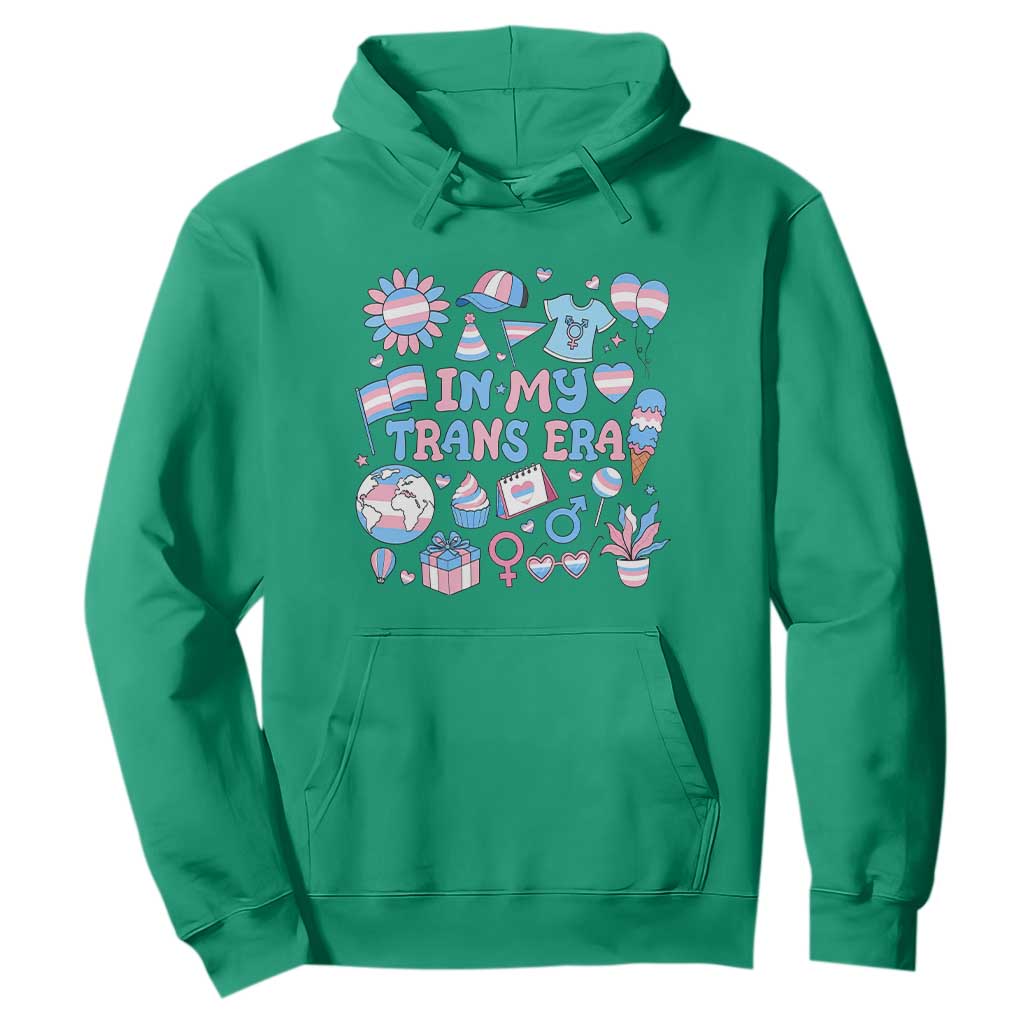 Transgender Pride In My Trans Era Hoodie Proud Ally Support Graphic TS12 Irish Green Print Your Wear