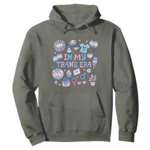 Transgender Pride In My Trans Era Hoodie Proud Ally Support Graphic TS12 Military Green Print Your Wear