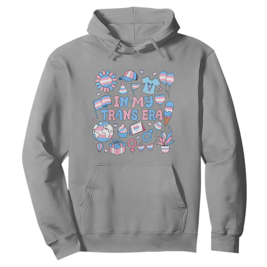 Transgender Pride In My Trans Era Hoodie Proud Ally Support Graphic TS12 Sport Gray Print Your Wear