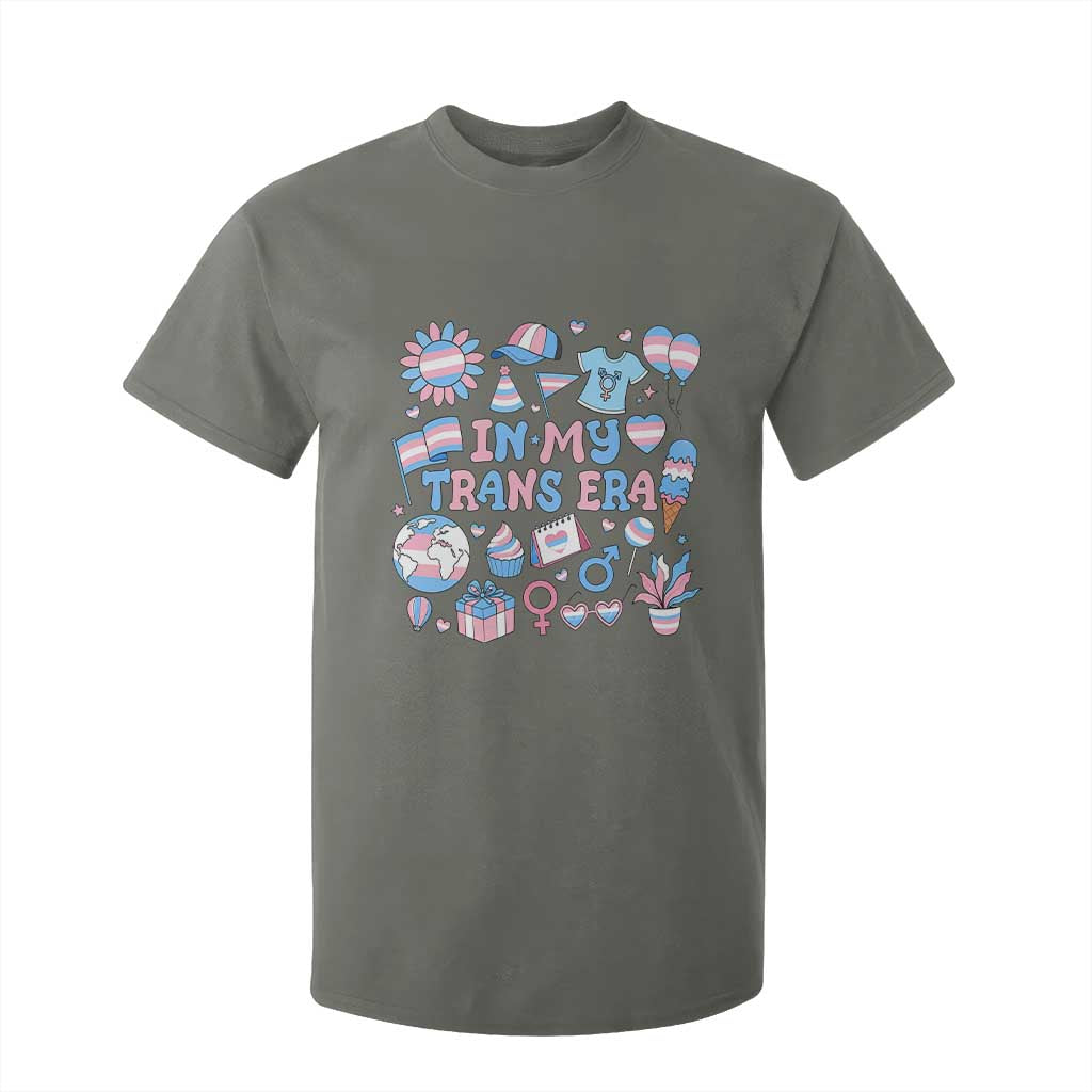 Transgender Pride In My Trans Era T Shirt For Kid Proud Ally Support Graphic TS12 Military Green Print Your Wear
