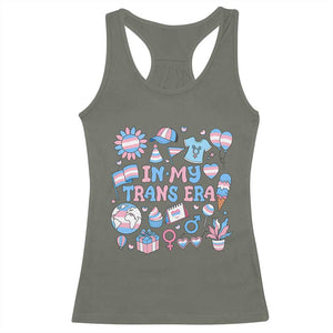Transgender Pride In My Trans Era Racerback Tank Top Proud Ally Support Graphic TS12 Military Green Print Your Wear