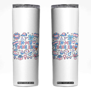 Transgender Pride In My Trans Era Skinny Tumbler Proud Ally Support Graphic TS12 White Print Your Wear
