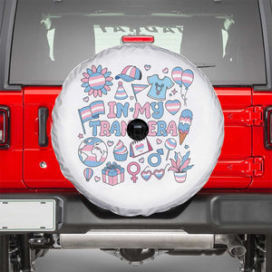 Transgender Pride In My Trans Era Spare Tire Cover Proud Ally Support Graphic TS12 White Print Your Wear