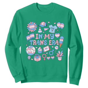 Transgender Pride In My Trans Era Sweatshirt Proud Ally Support Graphic TS12 Irish Green Print Your Wear