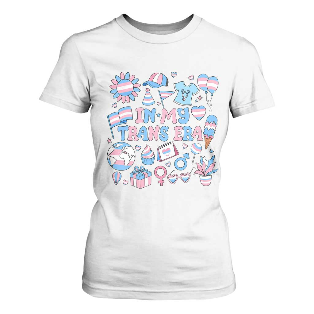 Transgender Pride In My Trans Era T Shirt For Women Proud Ally Support Graphic TS12 White Print Your Wear