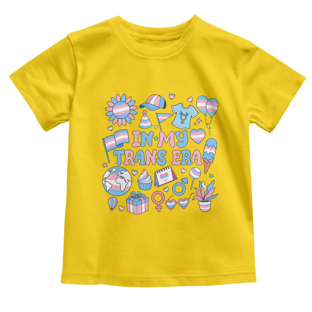 Transgender Pride In My Trans Era Toddler T Shirt Proud Ally Support Graphic TS12 Daisy Print Your Wear