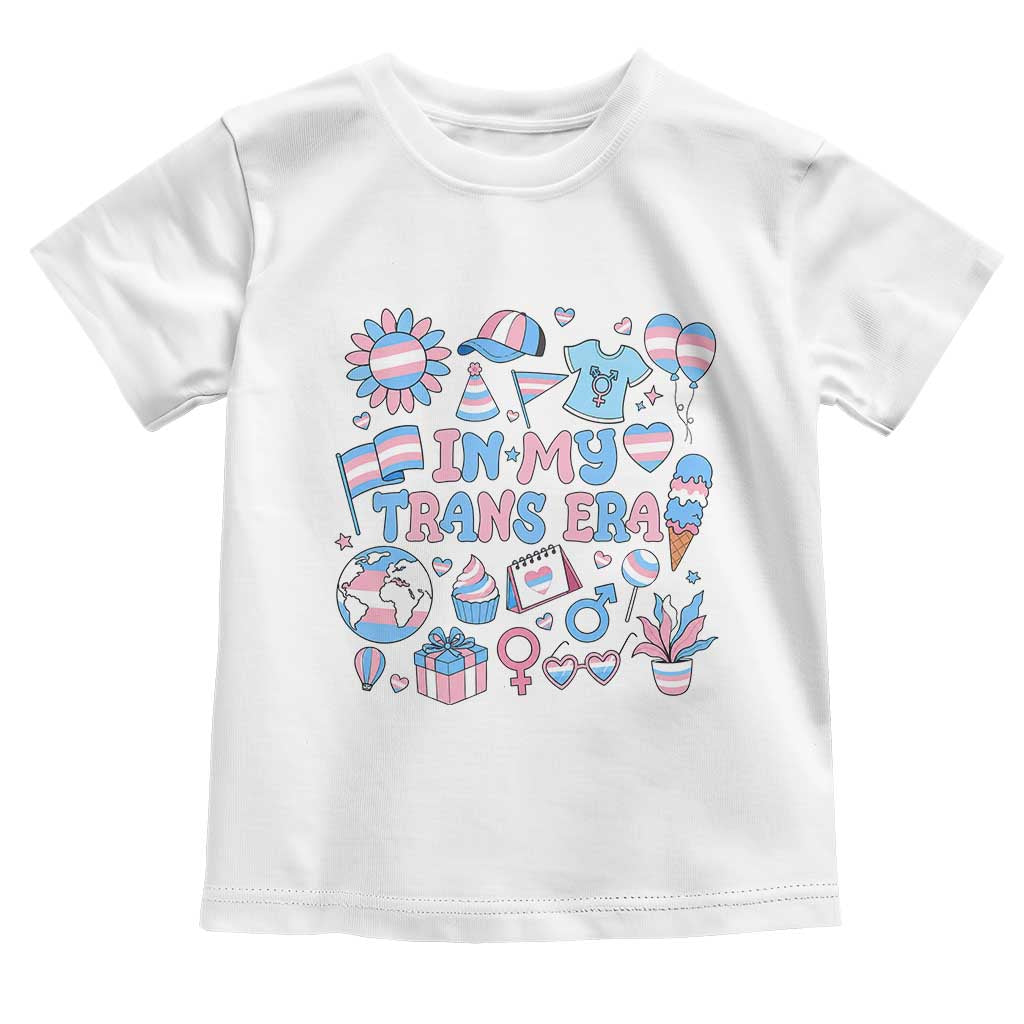 Transgender Pride In My Trans Era Toddler T Shirt Proud Ally Support Graphic TS12 White Print Your Wear