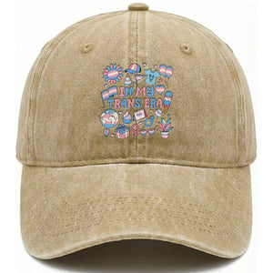 Transgender Pride In My Trans Era Washed Cotton Baseball Cap Proud Ally Support Graphic TS12 Print Your Wear
