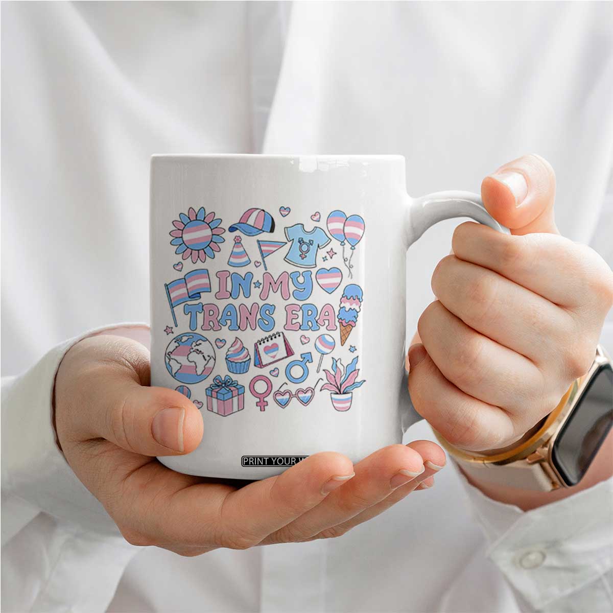 Transgender Pride In My Trans Era Coffee Mug Proud Ally Support Graphic