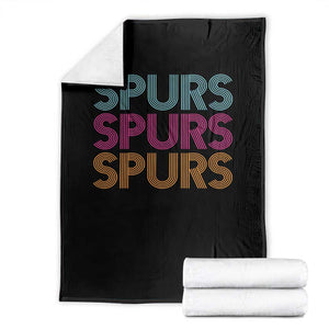 Retro Spurs Name Throw Blanket Vintage Sports Fan Gift