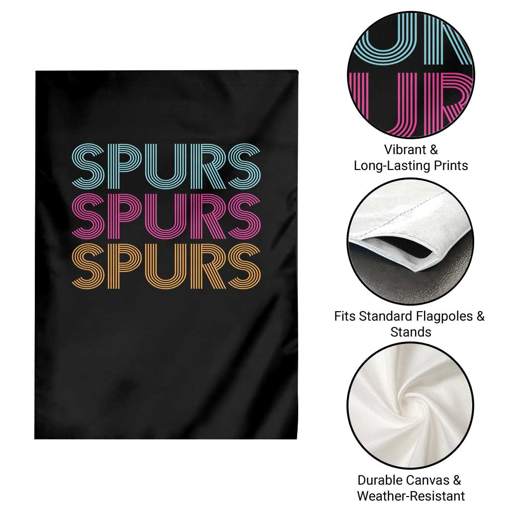 Retro Spurs Name Garden Flag Vintage Sports Fan Gift