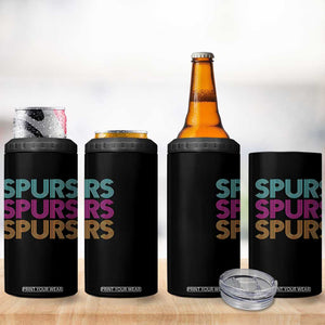 Retro Spurs Name 4 in 1 Can Cooler Tumbler Vintage Sports Fan Gift
