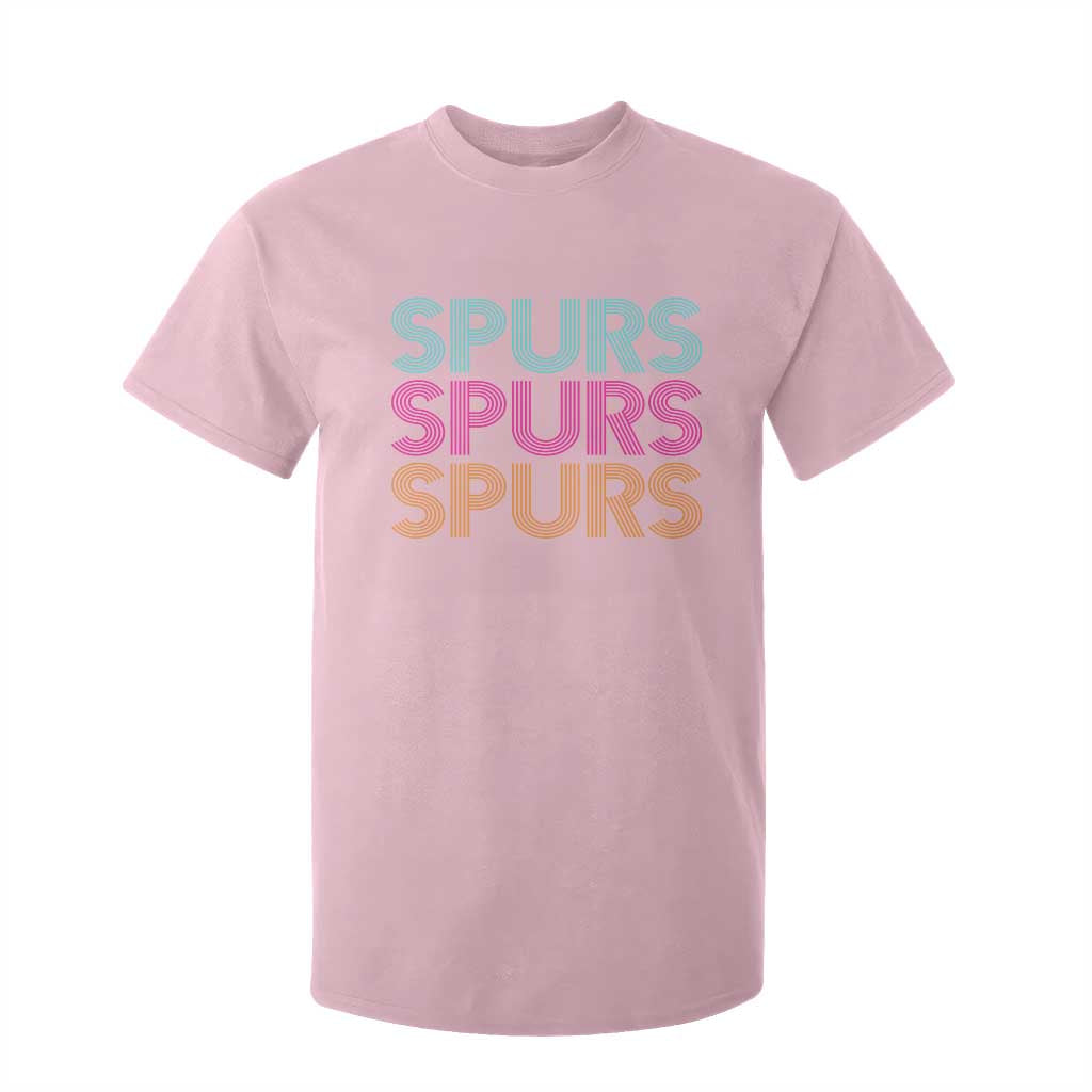 Retro Spurs Name T Shirt For Kid Vintage Sports Fan Gift TS12 Light Pink Print Your Wear