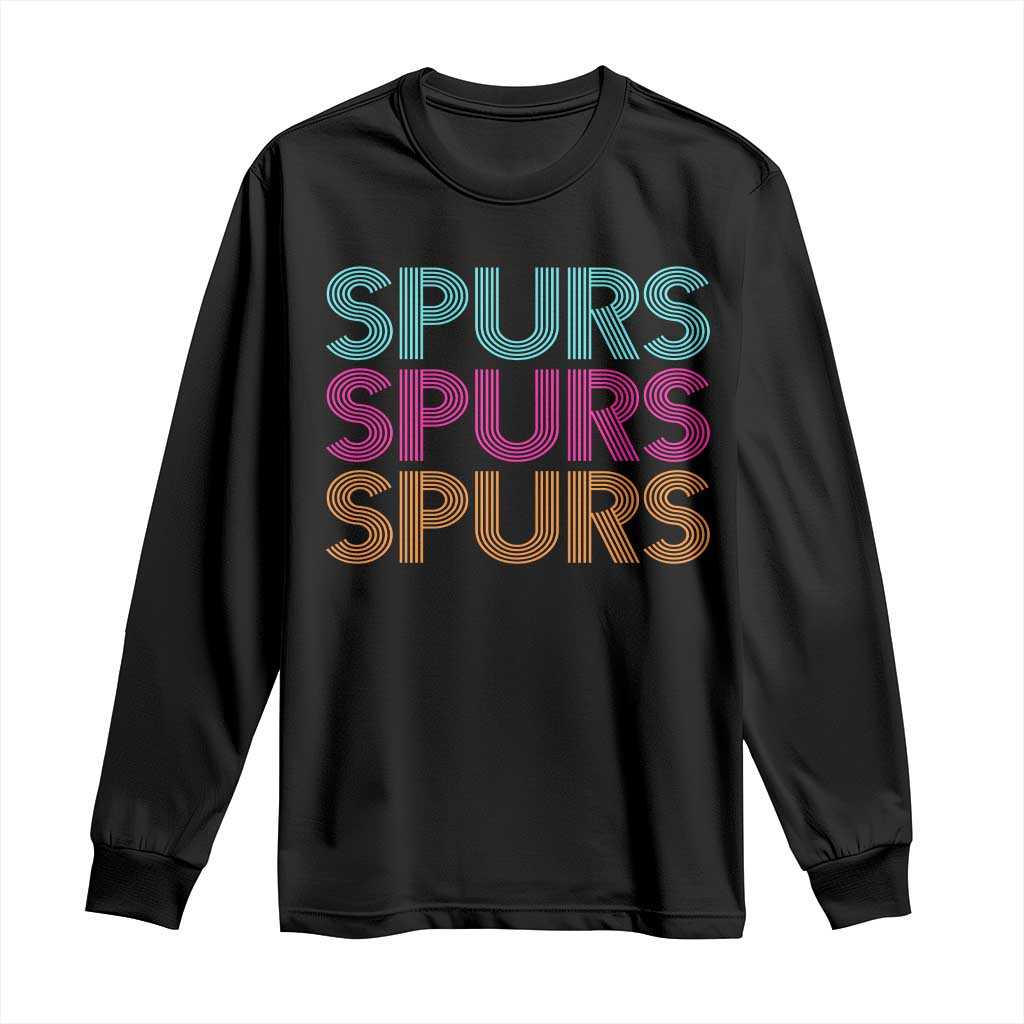 Retro Spurs Name Long Sleeve Shirt Vintage Sports Fan Gift
