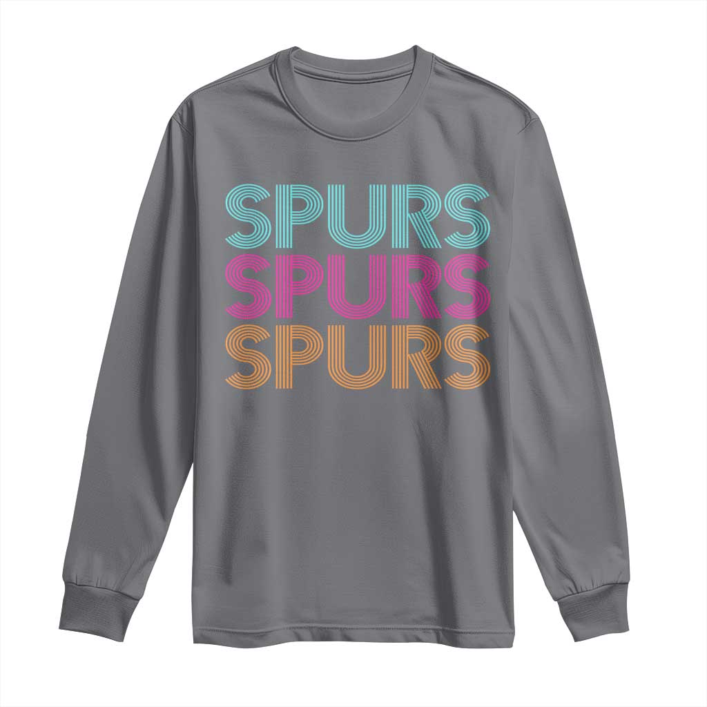 Retro Spurs Name Long Sleeve Shirt Vintage Sports Fan Gift