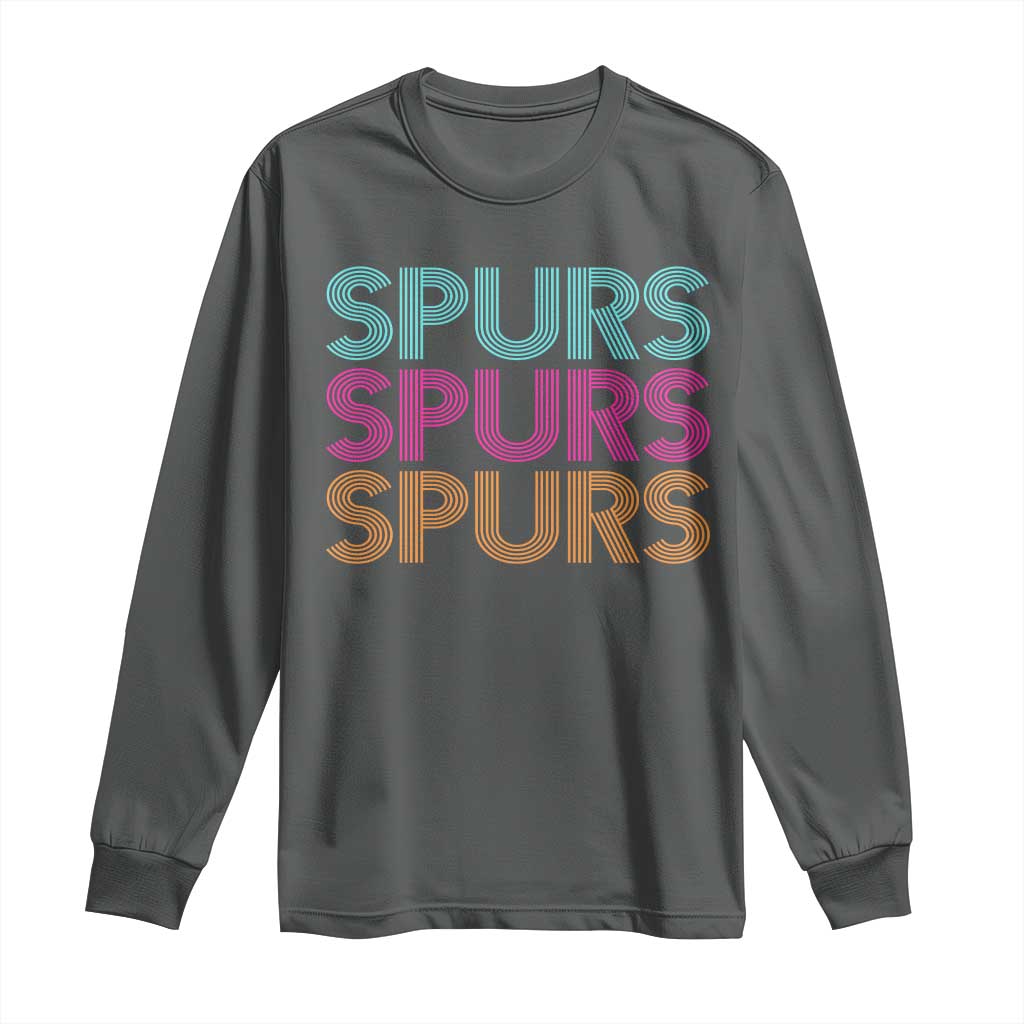 Retro Spurs Name Long Sleeve Shirt Vintage Sports Fan Gift