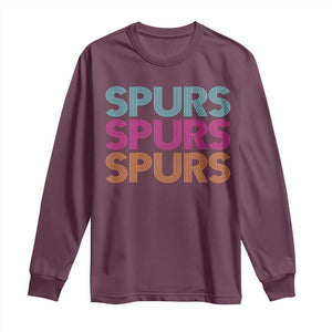 Retro Spurs Name Long Sleeve Shirt Vintage Sports Fan Gift
