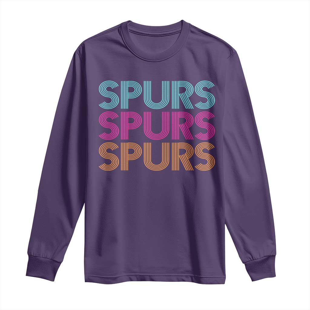 Retro Spurs Name Long Sleeve Shirt Vintage Sports Fan Gift