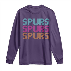 Retro Spurs Name Long Sleeve Shirt Vintage Sports Fan Gift