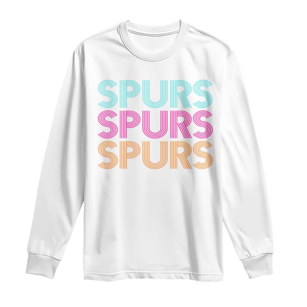Retro Spurs Name Long Sleeve Shirt Vintage Sports Fan Gift