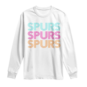 Retro Spurs Name Long Sleeve Shirt Vintage Sports Fan Gift