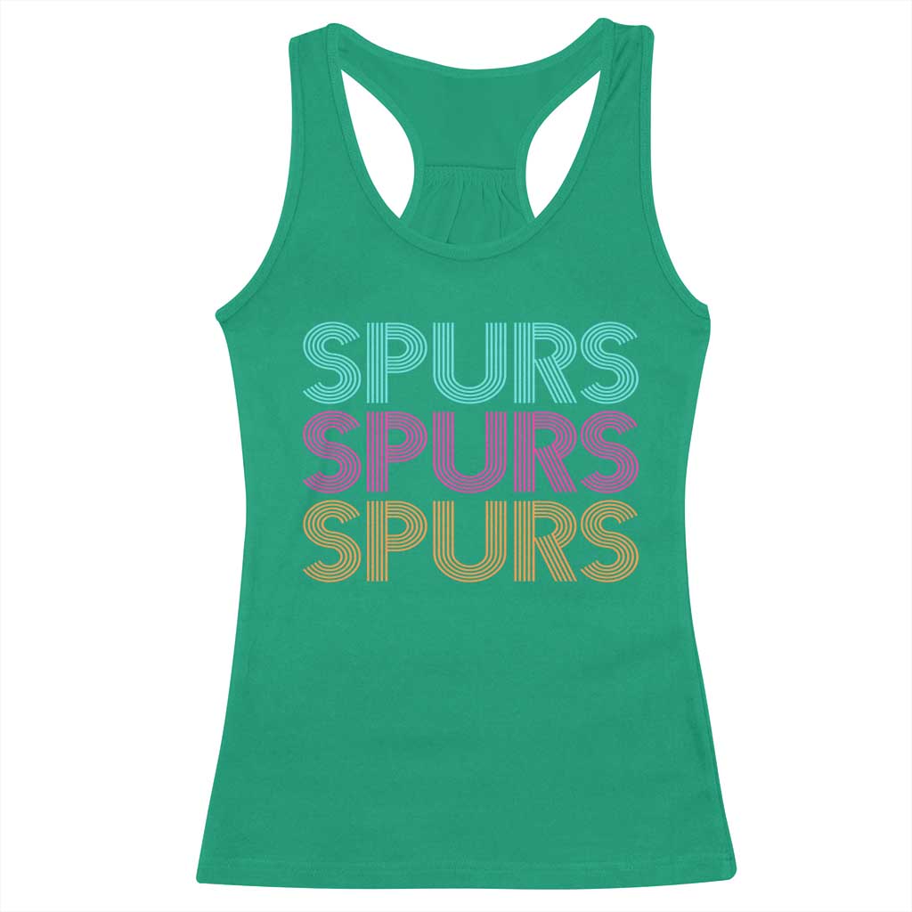 Retro Spurs Name Racerback Tank Top Vintage Sports Fan Gift