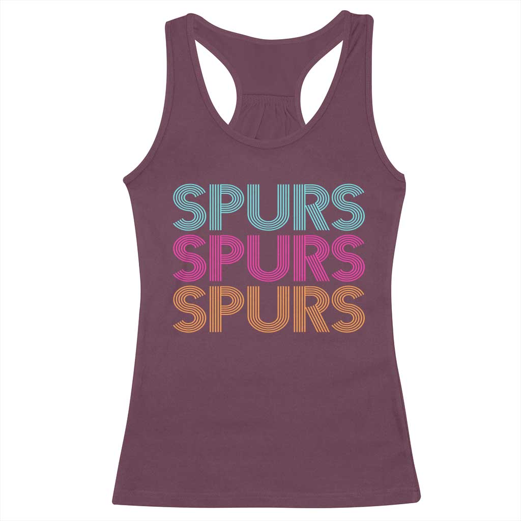 Retro Spurs Name Racerback Tank Top Vintage Sports Fan Gift