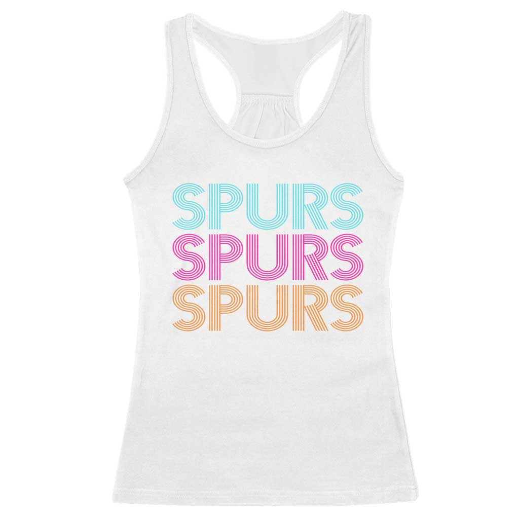 Retro Spurs Name Racerback Tank Top Vintage Sports Fan Gift
