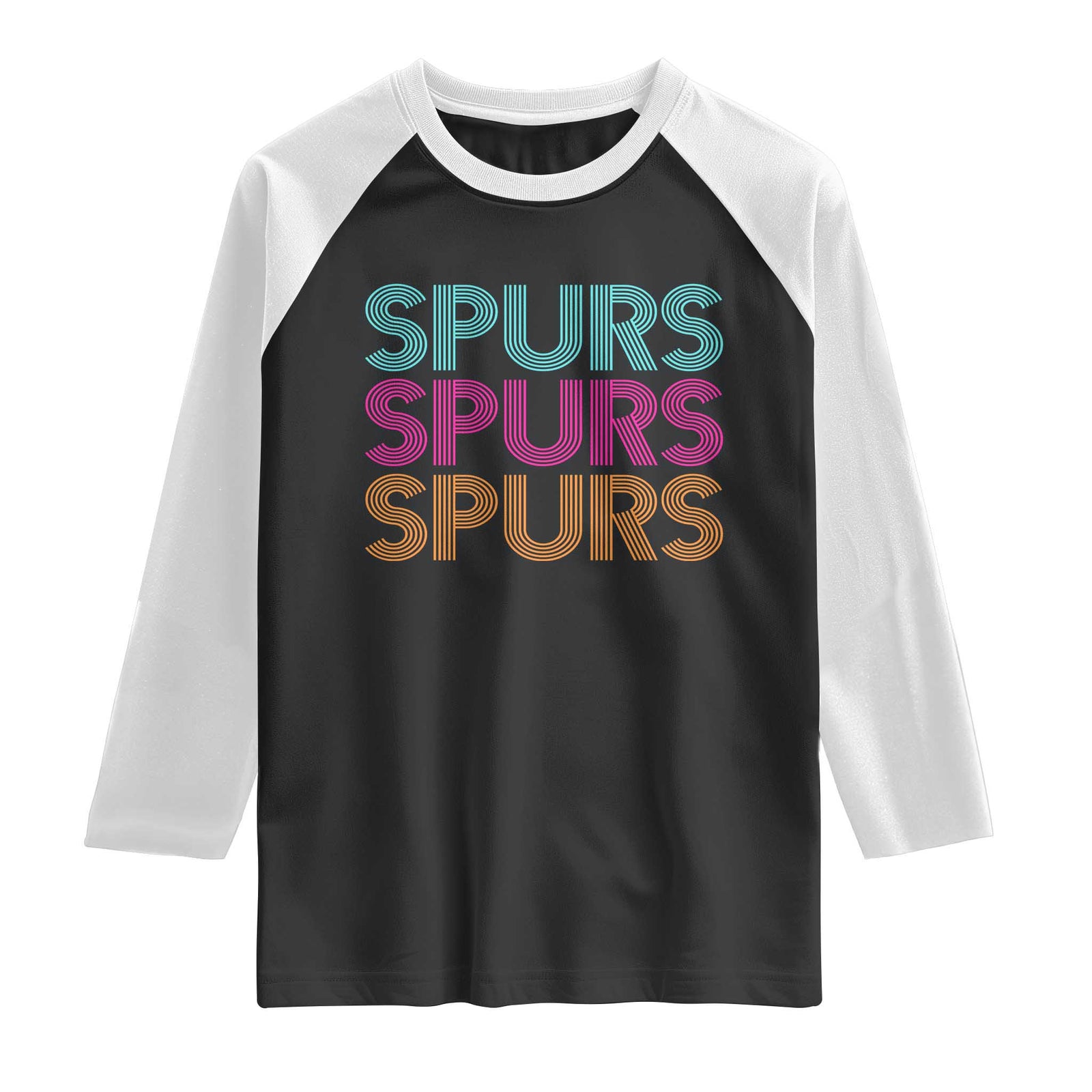 Retro Spurs Name Raglan Shirt Vintage Sports Fan Gift TS12 Black White Print Your Wear