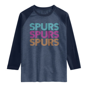 Retro Spurs Name Raglan Shirt Vintage Sports Fan Gift