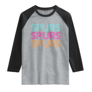 Retro Spurs Name Raglan Shirt Vintage Sports Fan Gift