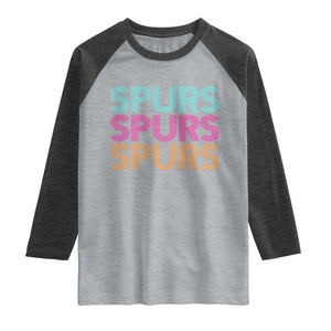 Retro Spurs Name Raglan Shirt Vintage Sports Fan Gift