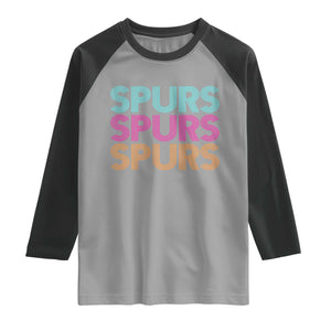 Retro Spurs Name Raglan Shirt Vintage Sports Fan Gift