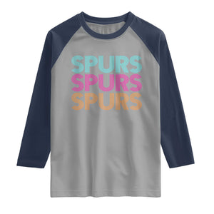 Retro Spurs Name Raglan Shirt Vintage Sports Fan Gift