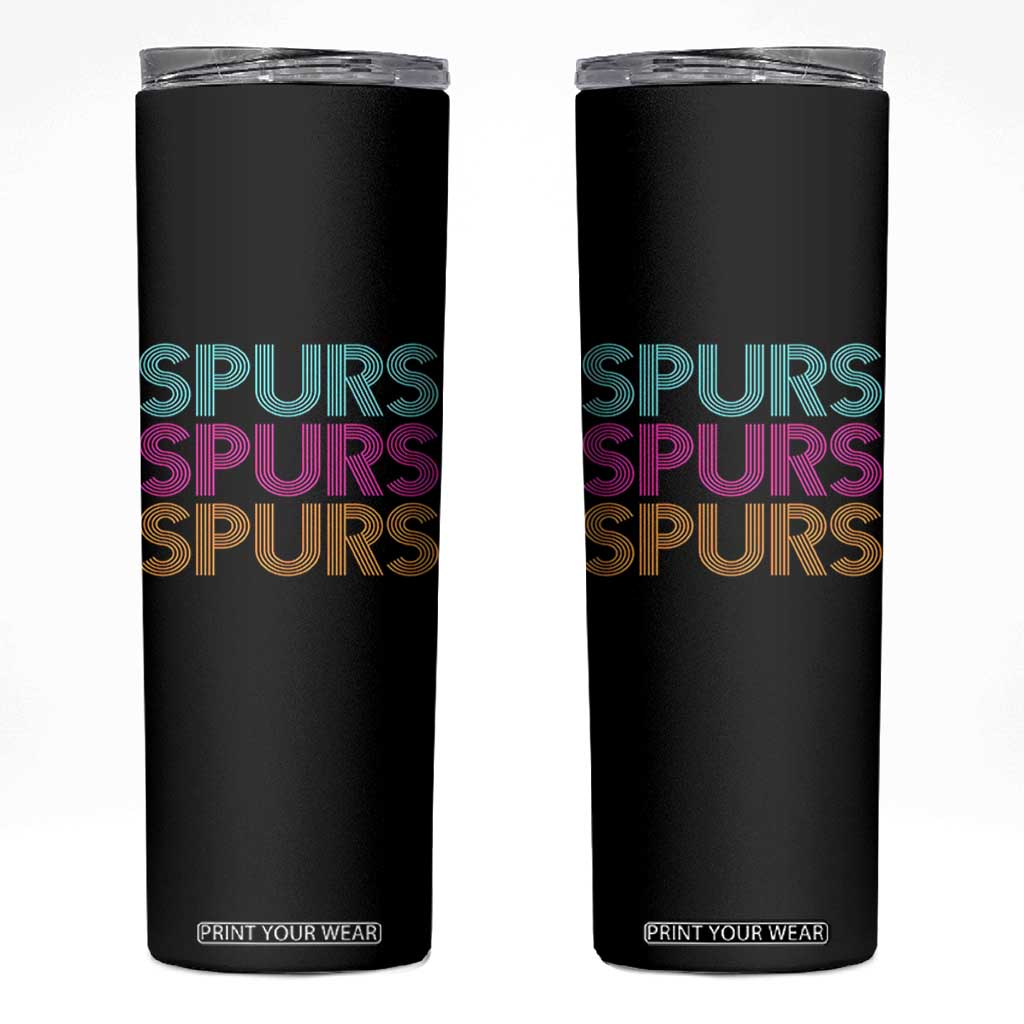 Retro Spurs Name Skinny Tumbler Vintage Sports Fan Gift