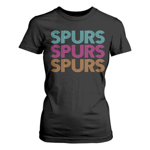 Retro Spurs Name T Shirt For Women Vintage Sports Fan Gift TS12 Black Print Your Wear