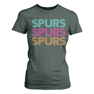 Retro Spurs Name T Shirt For Women Vintage Sports Fan Gift TS12 Dark Forest Green Print Your Wear