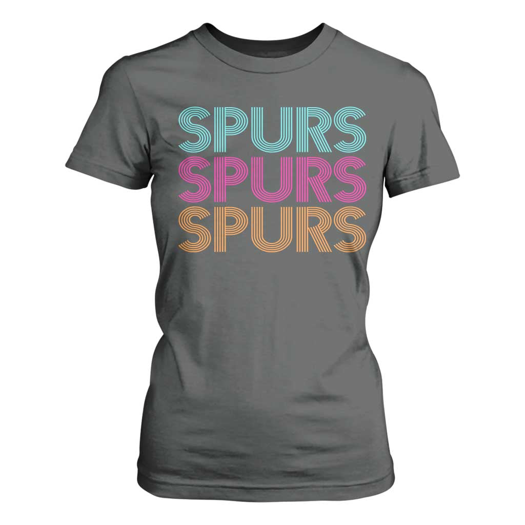 Retro Spurs Name T Shirt For Women Vintage Sports Fan Gift TS12 Dark Heather Print Your Wear