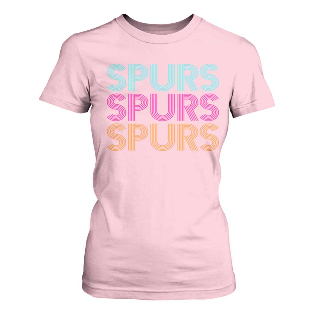 Retro Spurs Name T Shirt For Women Vintage Sports Fan Gift TS12 Light Pink Print Your Wear