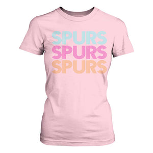 Retro Spurs Name T Shirt For Women Vintage Sports Fan Gift TS12 Light Pink Print Your Wear