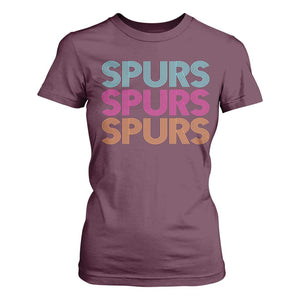 Retro Spurs Name T Shirt For Women Vintage Sports Fan Gift TS12 Maroon Print Your Wear