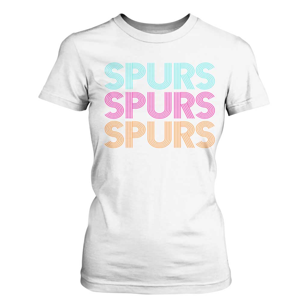 Retro Spurs Name T Shirt For Women Vintage Sports Fan Gift TS12 White Print Your Wear
